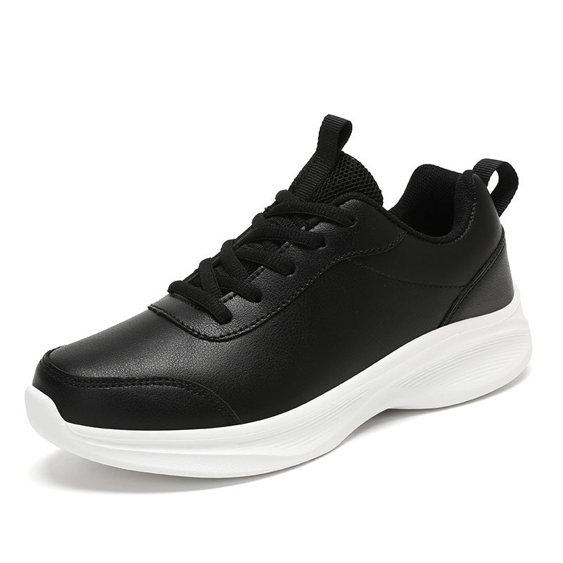 Synthetic Leather Women's Work Shoes – Black Waterproof Non-Slip Casual Sneakers - Image 4